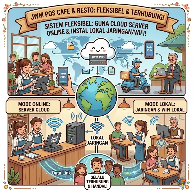 JWM POS Cafe Resto - Bisa Online dan Offline