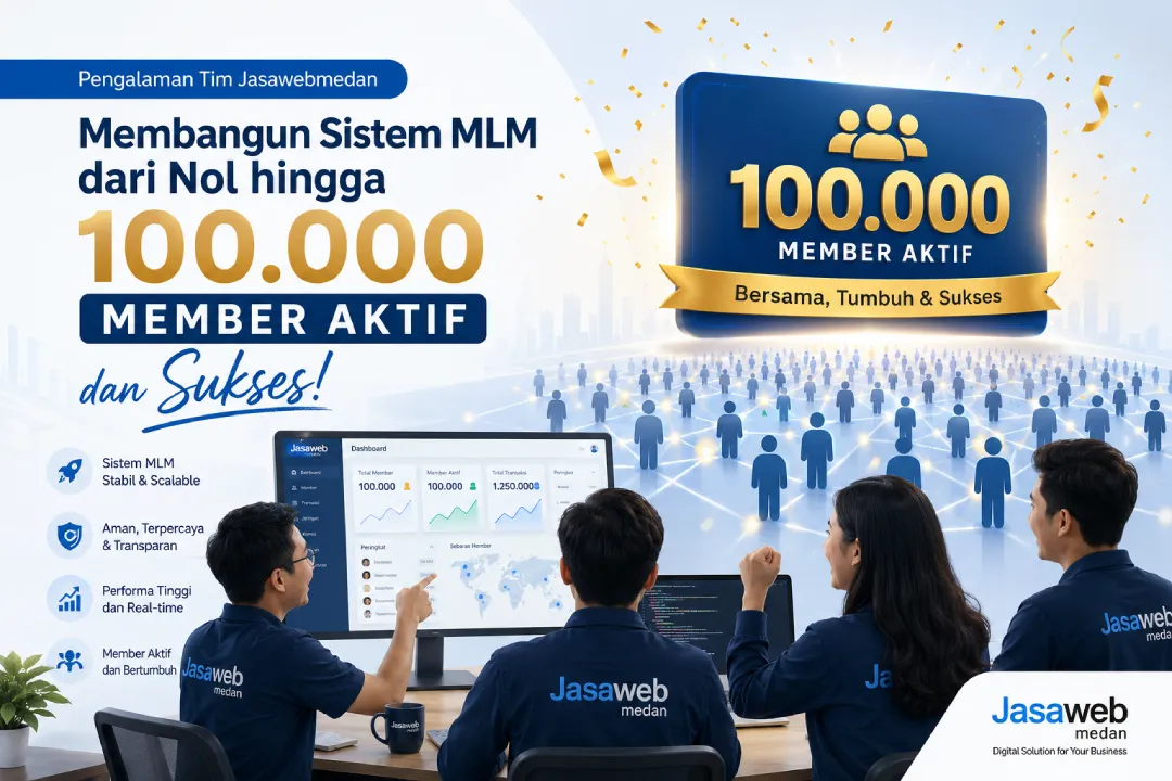 JasaWebMedan Membangun Sistem MLM untuk 100.000+ Member